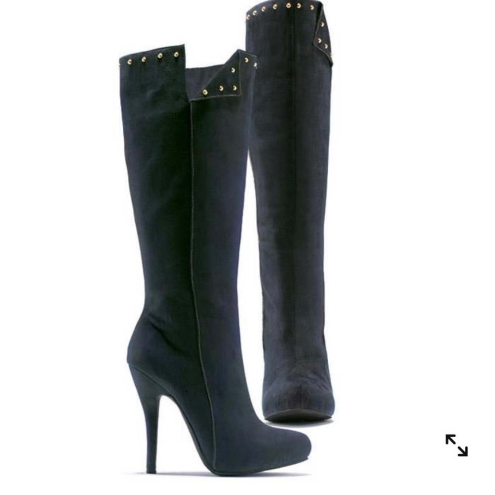 Suede Boots Shoes Heeled Boots